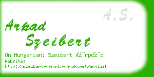 arpad szeibert business card